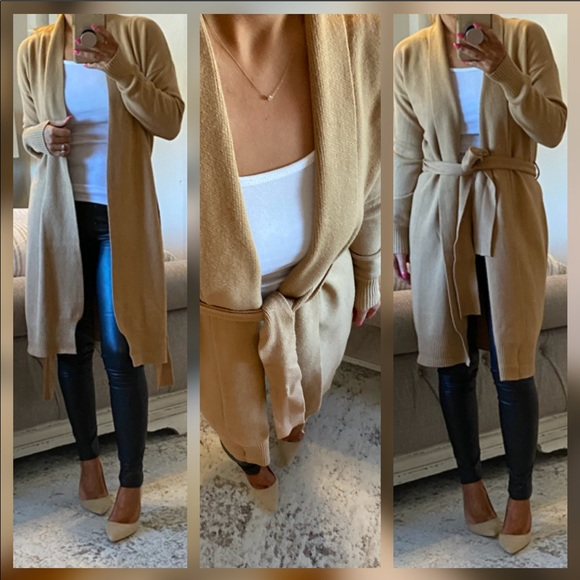 Last🤍Soft Wrap cardi sweater in Caramel - Picture 4 of 14